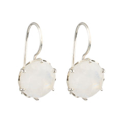 Flore - flowercup earrings silver moonstone
