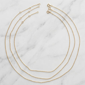 Maeve - gold-plated necklace 40-46 cm round link