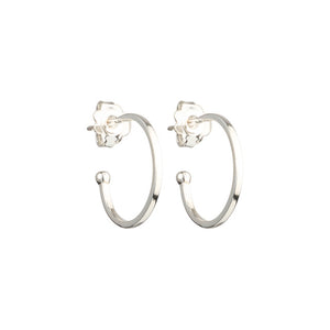 Nova - hoop earrings silver small - 18 mm