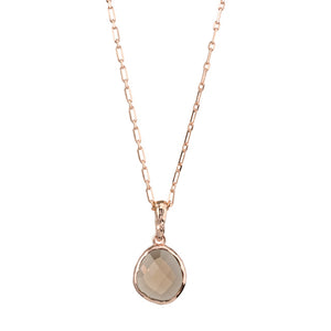 Rose gold elongated link necklace