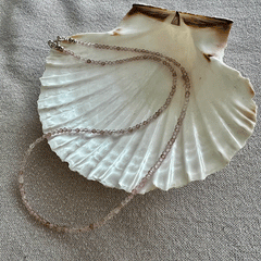 Sia - strawberry quartz necklace 41 cm