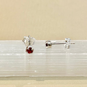 Sumi - stud earrings silver amethyst February