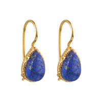 Veda - drop earrings gold lapis lazuli