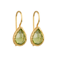 Veda - drop earrings gold peridot