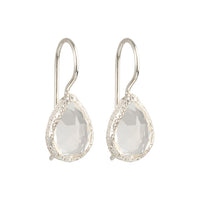 Veda - drop earrings silver clear quartz