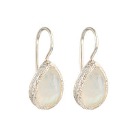 Veda - droplet earrings silver moonstone