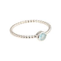 Luna - birthstone ring silver blue topaz November