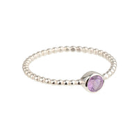 Luna - birthstone ring silver light amethyst June