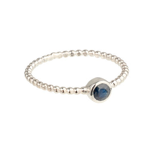 Luna - birthstone ring silver sapphire September