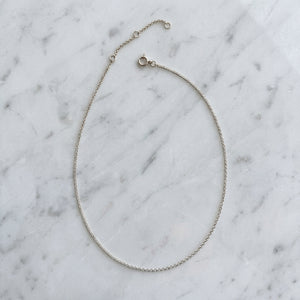 Maeve - 925 sterling silver necklace 40-46 cm round link
