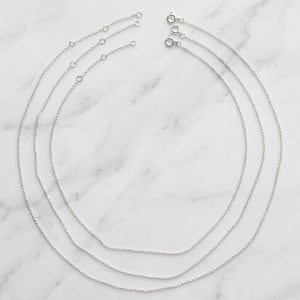 Maeve - 925 sterling silver necklace 40-46 cm round link