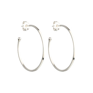 Nova - hoop earrings silver large - 35 mm