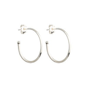 Nova - hope hoop earrings silver medium - 28 mm