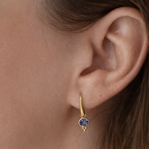Vive - earrings gold tanzanite