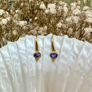 Vive - earrings gold tanzanite