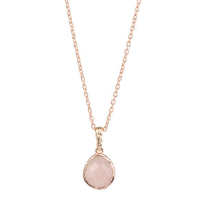 Rose gold round link necklace