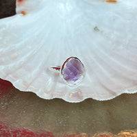Riva - wavy edge ring silver light amethyst