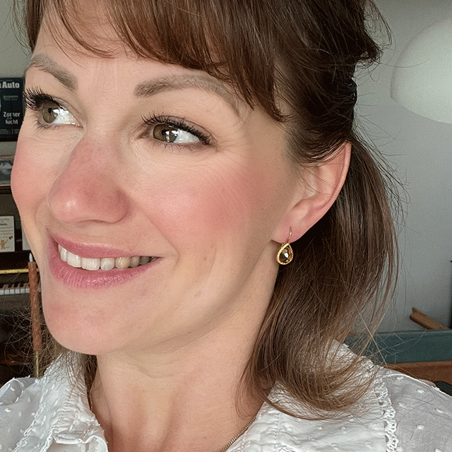 Veda - drop earrings gold light amethyst