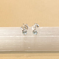 Sumi - stud earrings silver blue topaz November