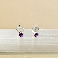 Sumi - sterling silver light amethyst stud earrings June